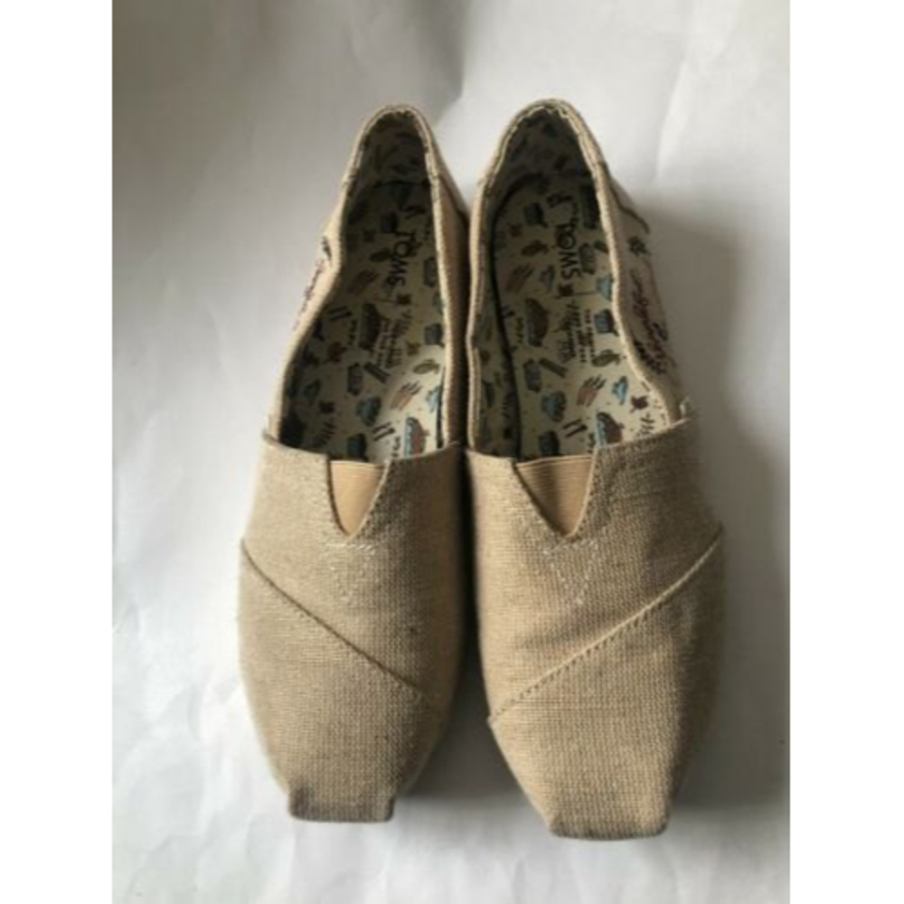 Toms Women’s Flats, Thankful & Grateful Embroidered Size W8.5